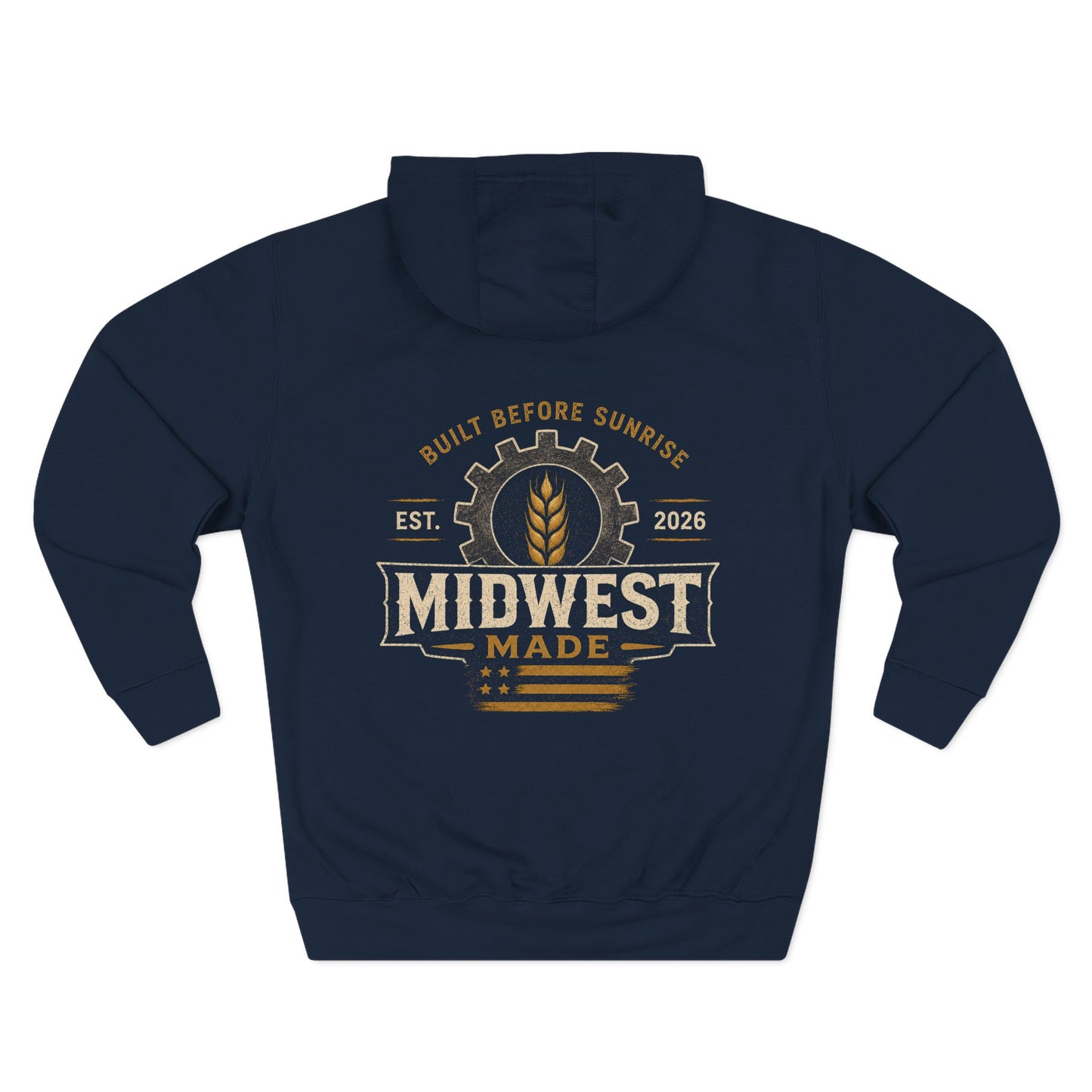 Midwest Made Hoodie — Built Before Sunrise Farm & Grain Fleece Pullover