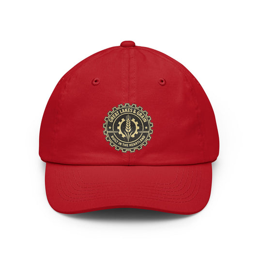 Great Lakes & Grain Dad Hat — Embroidered Heartland Crest