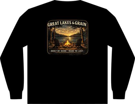 Campfire at the Lake Long Sleeve Tee — Midwest Made