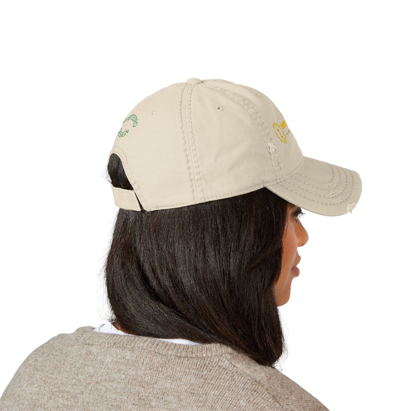 Great Lakes & Grain Distressed Dad Hat — Embroidered Heartland Logo