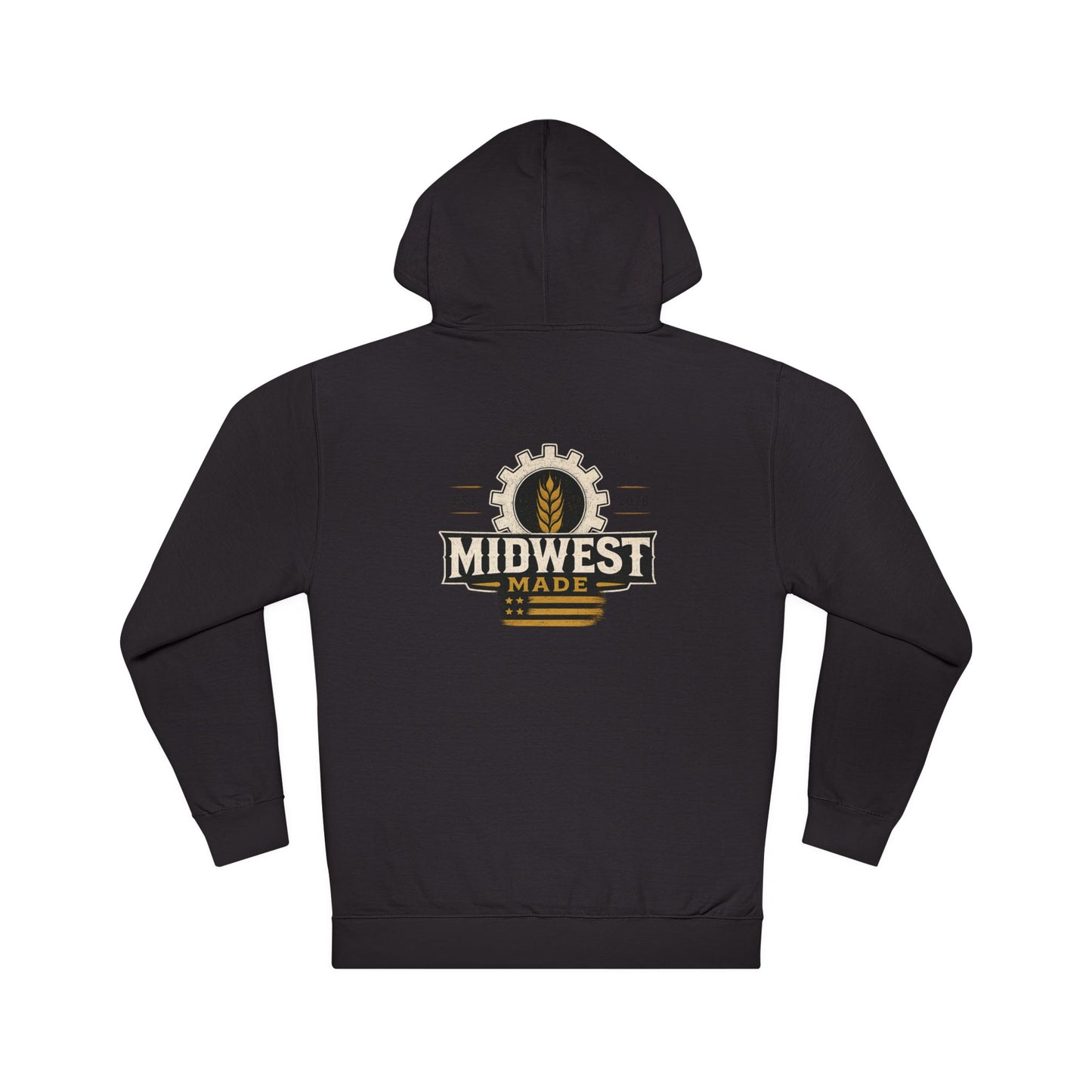 Midwest Made Hoodie — Gears & Grain Vintage Logo Pullover