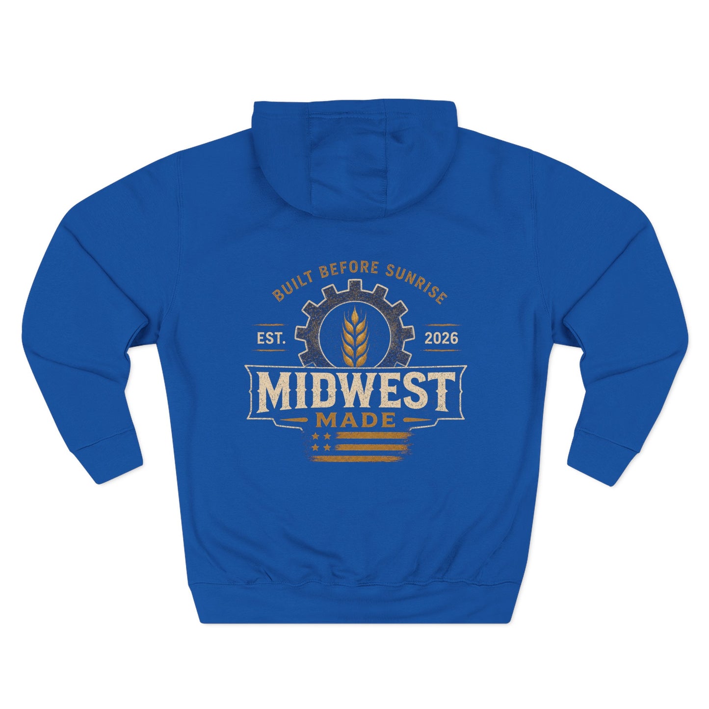 Midwest Made Hoodie — Built Before Sunrise Farm & Grain Fleece Pullover