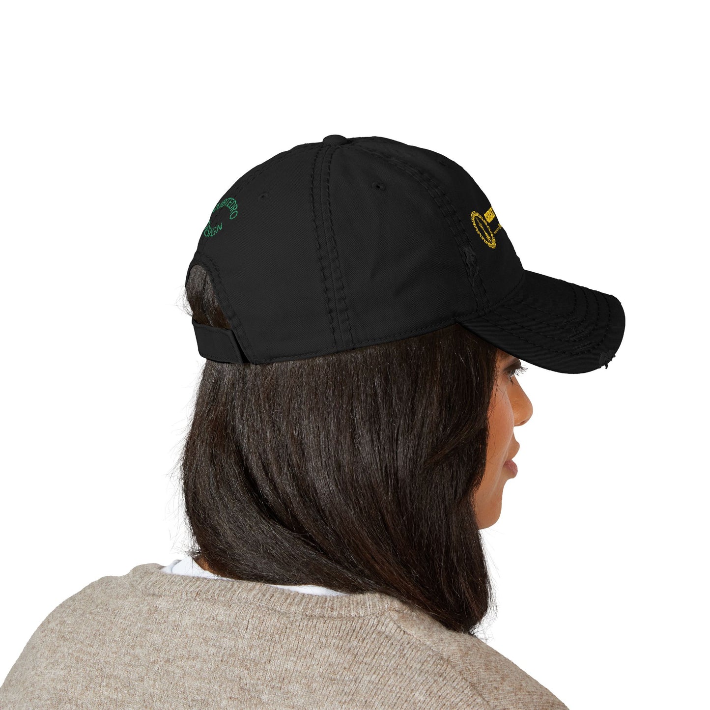 Great Lakes & Grain Distressed Dad Hat — Embroidered Heartland Logo