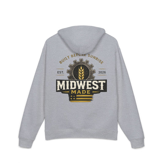 Midwest Made Hoodie — Built Before Sunrise Rustic Workwear Pullover