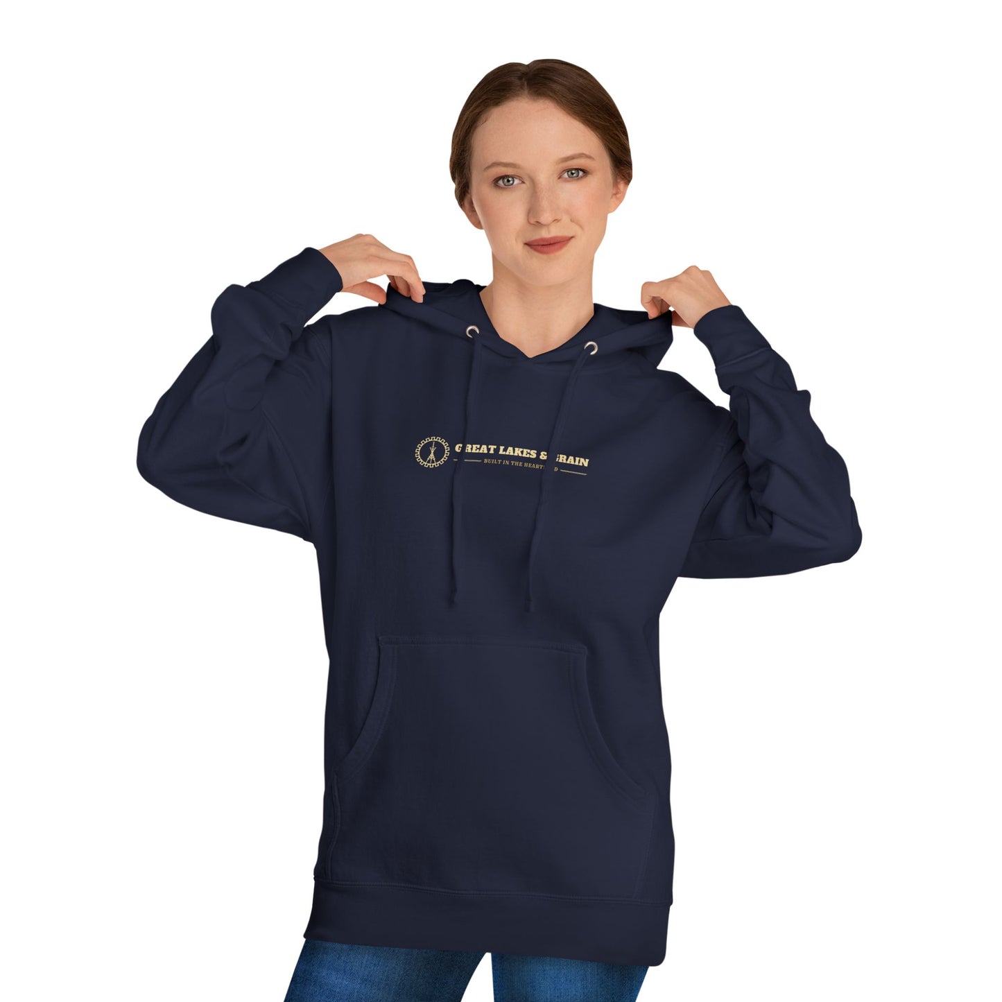 Midwest Made Hoodie — Gears & Grain Vintage Logo Pullover