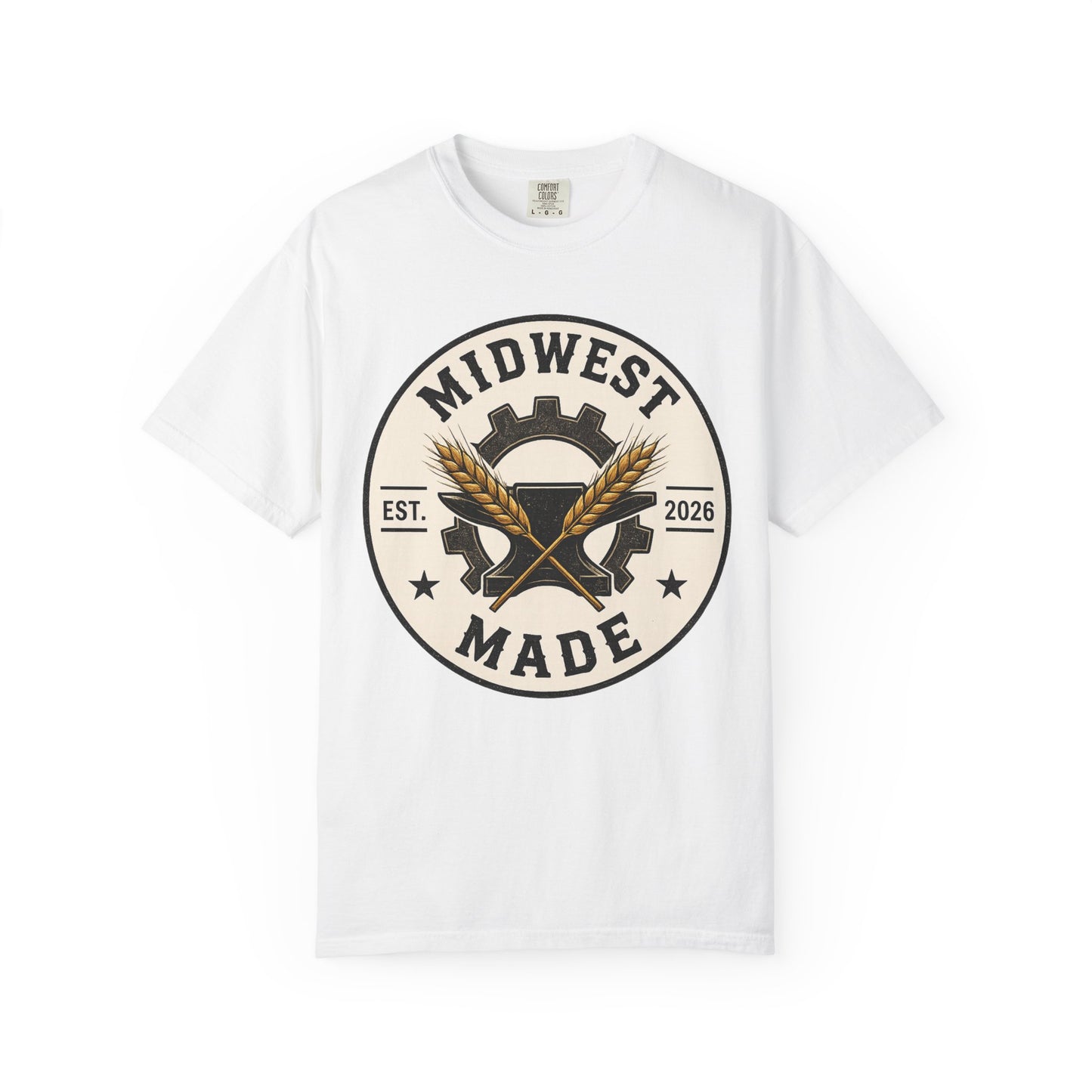 Midwest Made T-Shirt – Rustic Grain & Gear Logo Tee (Est. 2026)