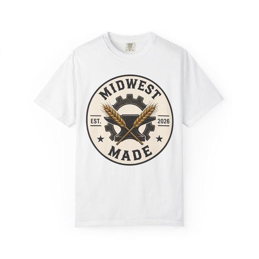 Midwest Made T-Shirt – Rustic Grain & Gear Logo Tee (Est. 2026)