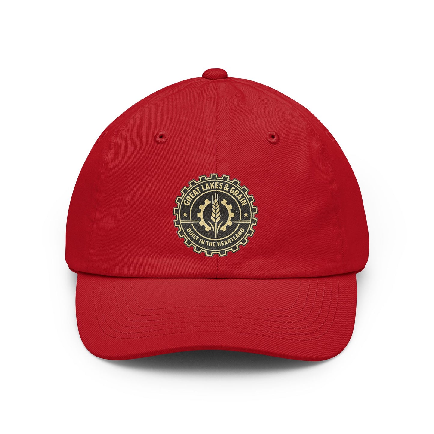 Great Lakes & Grain Dad Hat — Embroidered Heartland Crest
