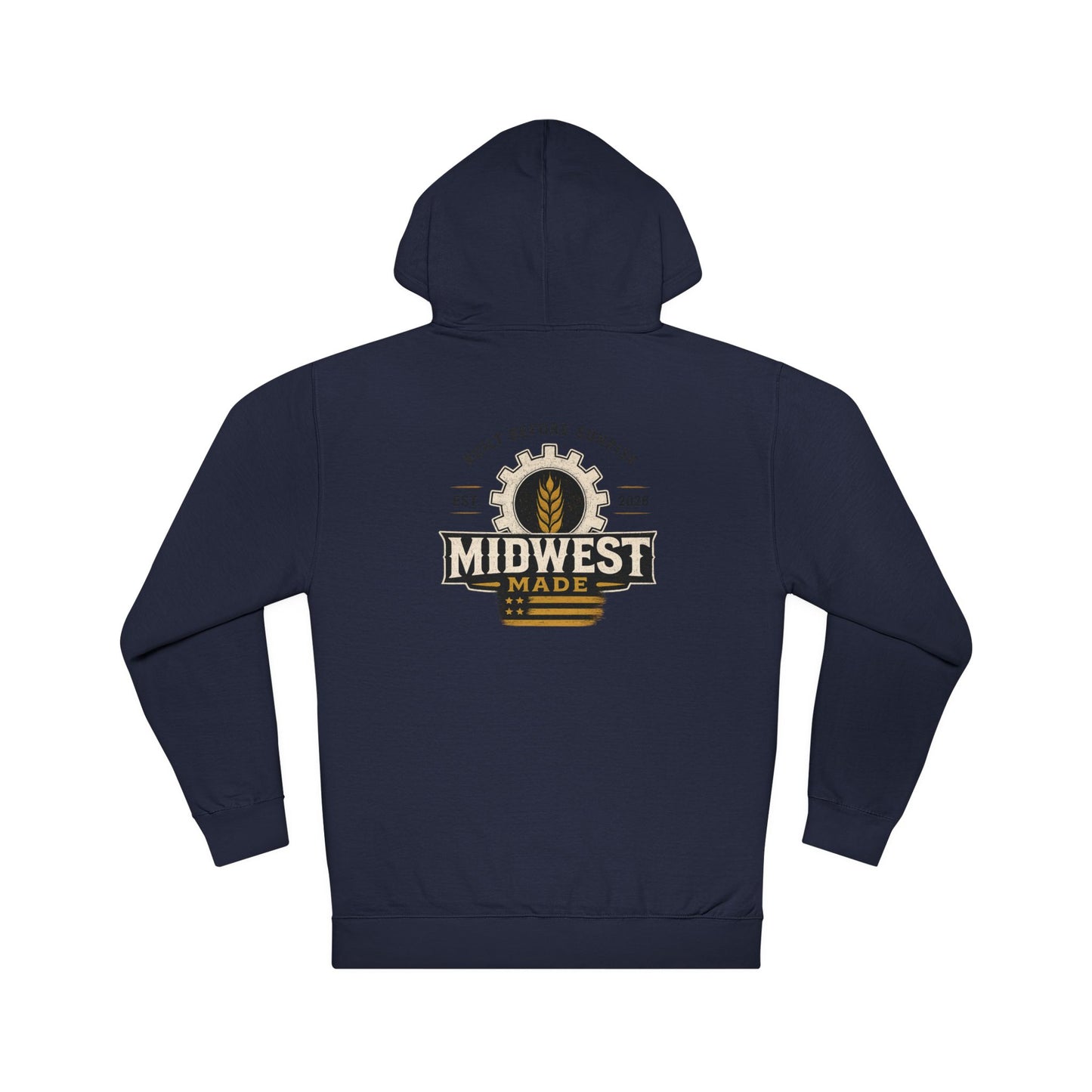 Midwest Made Hoodie — Gears & Grain Vintage Logo Pullover