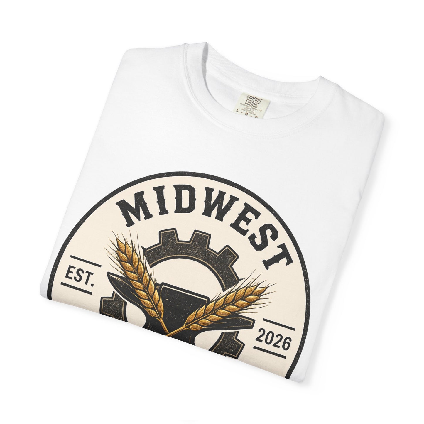 Midwest Made T-Shirt – Rustic Grain & Gear Logo Tee (Est. 2026)